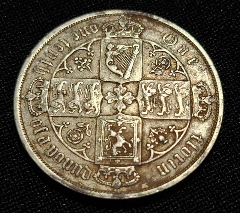 1887 Queen Victoria Silver Gothic Florin    ------    Rare                JJ1