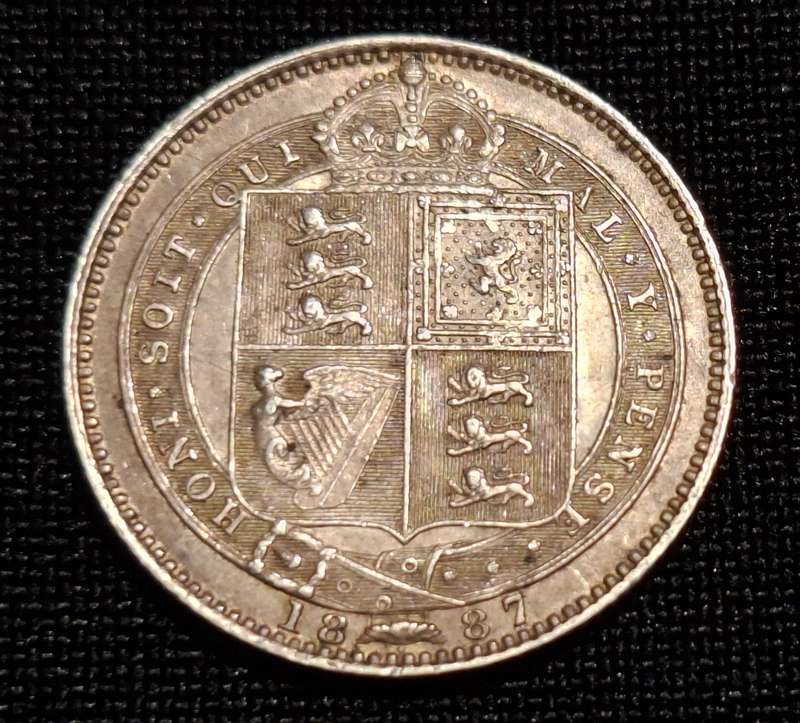 1887 Great Britain One Shilling  XF+  " TOP GRADE COIN "                 JJ6
