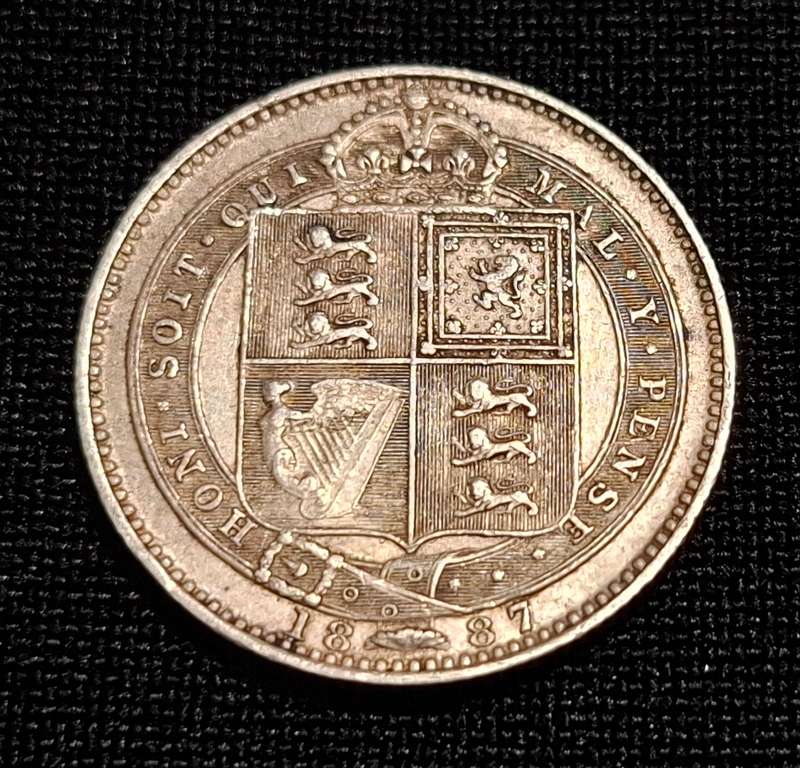 1887 Great Britain One Shilling XF+      " Top Grade Coin "               JJ9