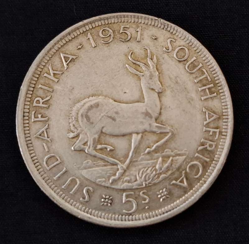 1951 Union Of SA Crown / 5 Shillings                      JJ15