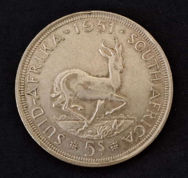 1951 Union Of SA Crown / 5 Shillings                      JJ17