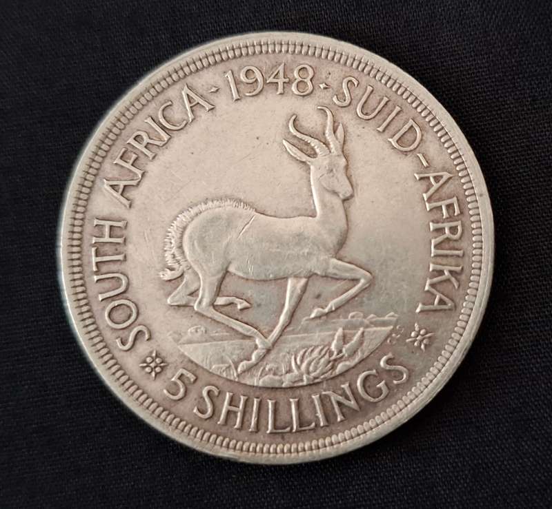 1948 Union Of SA Crown / 5 Shillings                 JJ18