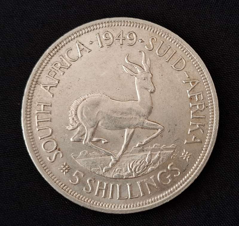 1949 Union Of SA Crown / 5 Shillings                        JJ19