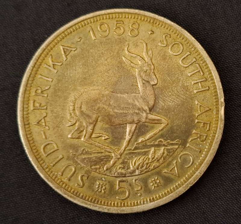 1958 Union Of SA Crown / 5 Shillings                            JJ20