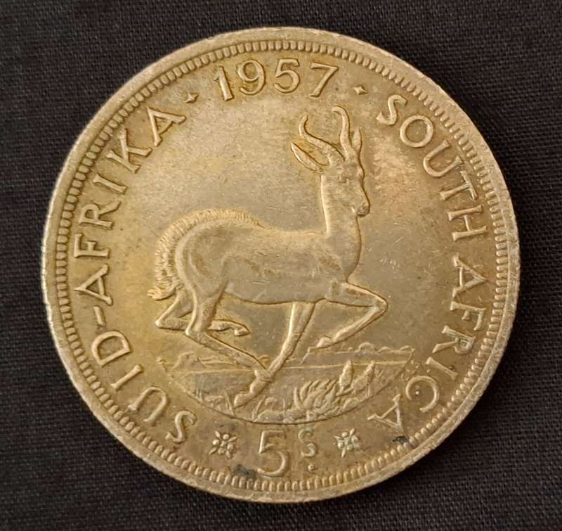 1957 Union Of SA Crown / 5 Shillings                     JJ21