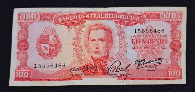 Uruguay 1967 100 Pesos Banknote