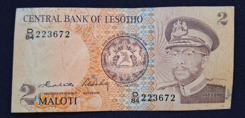 LESOTHO 2 MALOTI  1979 Banknote                             N9b