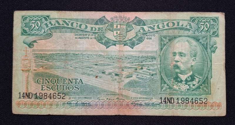 ANGOLA PORTUGAL 50 ESCUDOS 1956                  N13