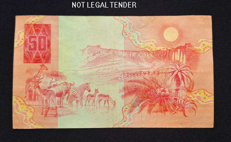 South Africa de Kock  R50 Note   AE6201383 E                     No.14         ** ONE RAND START **