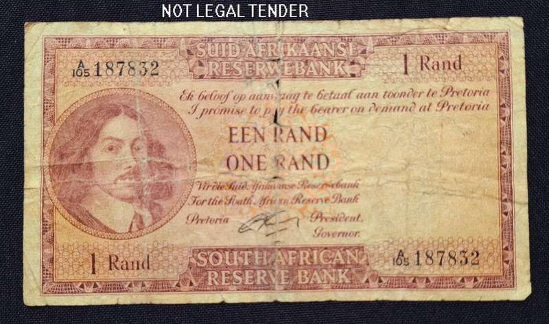 South Africa G. Rissik R1 Note A105  187832                No.18        ** STARTING @ R1 **