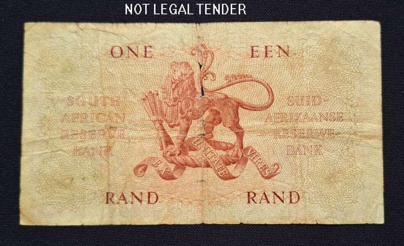 South Africa G. Rissik R1 Note A105  187832                No.18        ** STARTING @ R1 **