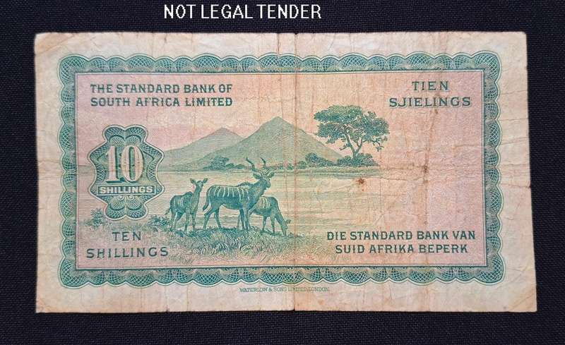 South West Africa(Windhoek) Standard Bank 10 Shillings 15TH JUNE 1959     NN1