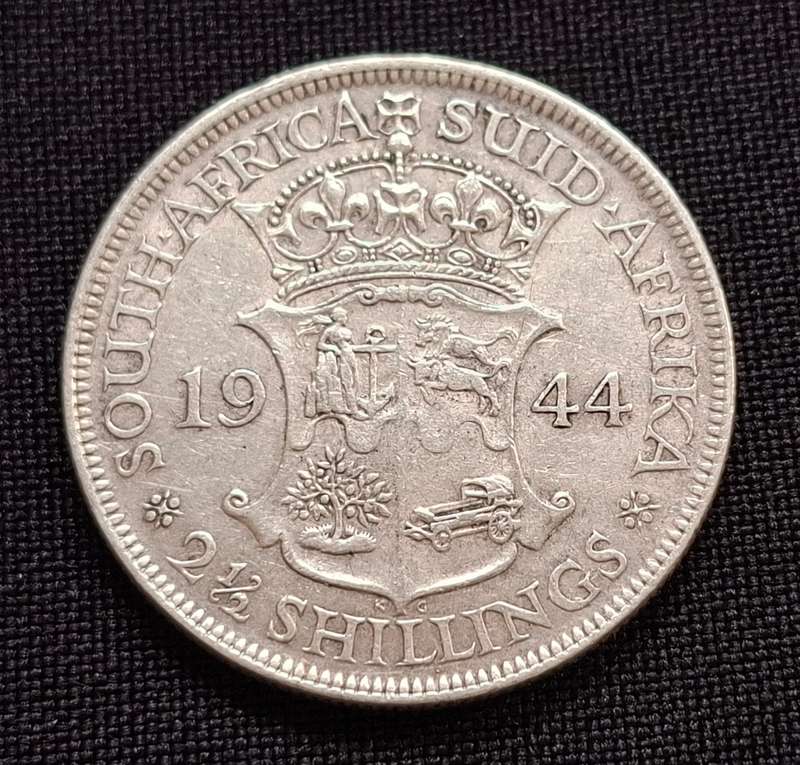 1944 Union of South Africa Two and a Half Shillings         T3
