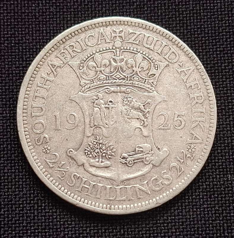 1925 Union of South Africa Two and a Half Shillings   ** SCARCE **      T4a