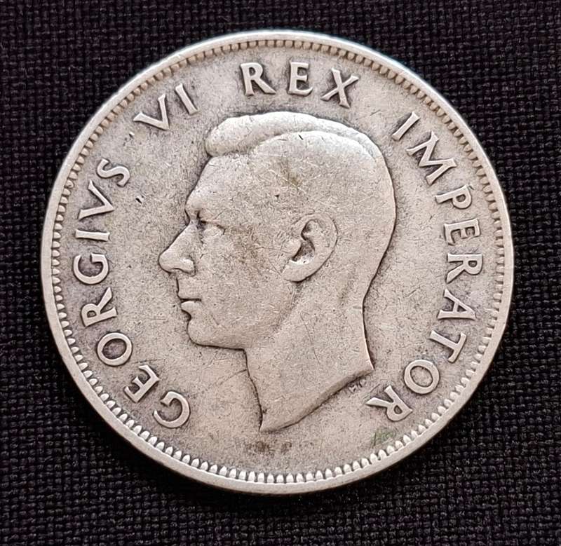 1943 Union of South Africa Two and a Half Shillings             T6