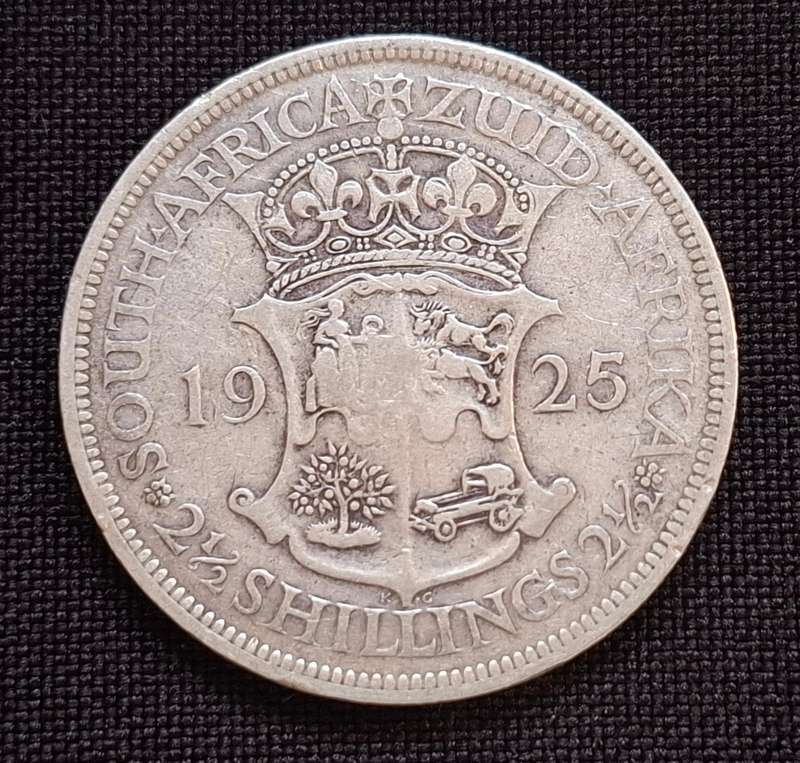 1925 Union of South Africa Two and a Half Shillings ** SCARCE **   T7b