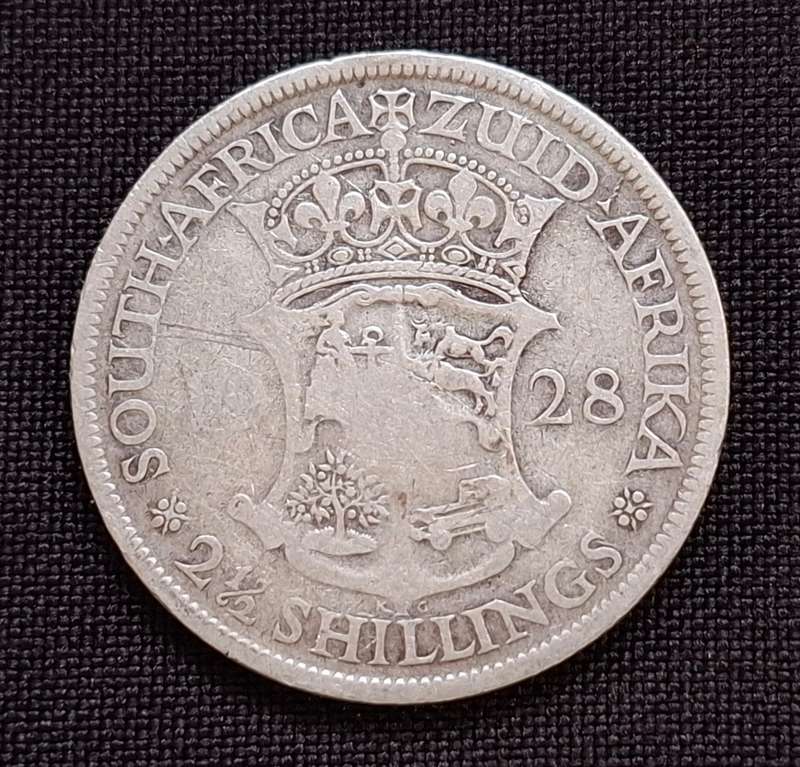 1928 Union of South Africa Two and a Half Shillings         T9