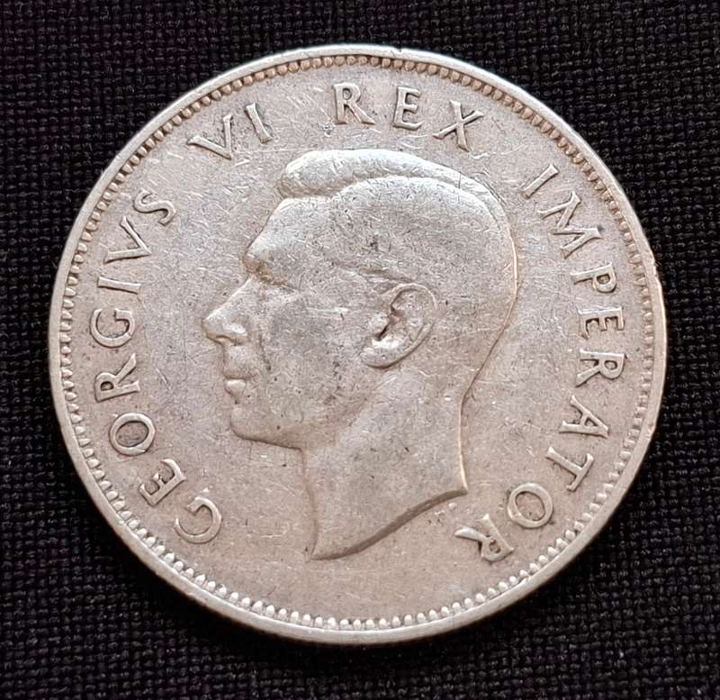 1946 Union of South Africa Two and a Half Shillings   ** SCARCE - ONLY 11388 MINTED **          T11