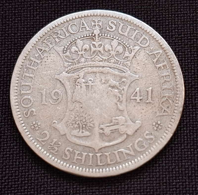 1941 Union of South Africa Two and a Half Shillings        T16b