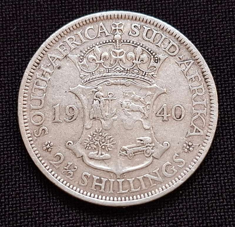 1940 Union of South Africa Two and a Half Shillings                        T13