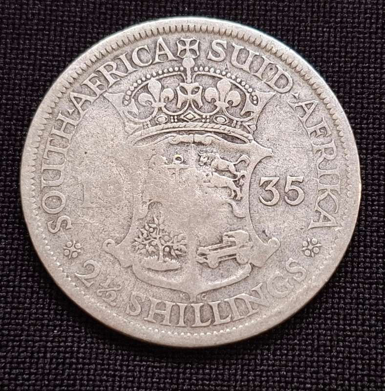 1935 Union of South Africa Two and a Half Shillings                  T18