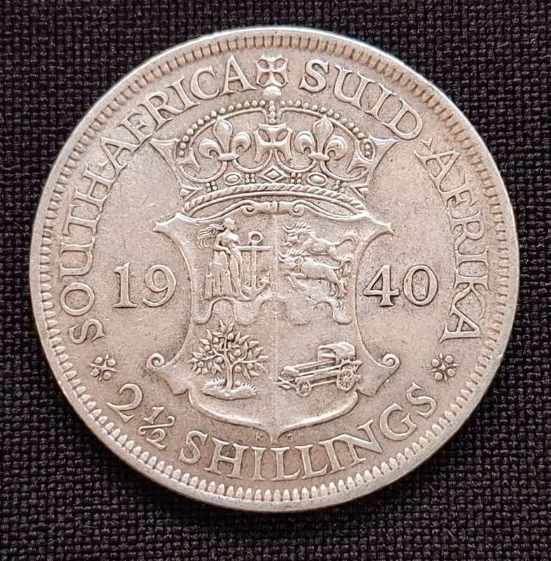 1940 Union of South Africa Two and a Half Shillings                      T22