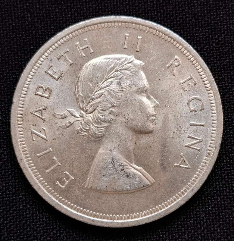 1958 Union of SA Crown / 5 Shillings            T31