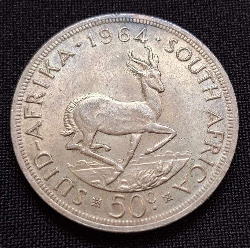 1964 South Africa Fifty Cent Coin               T32
