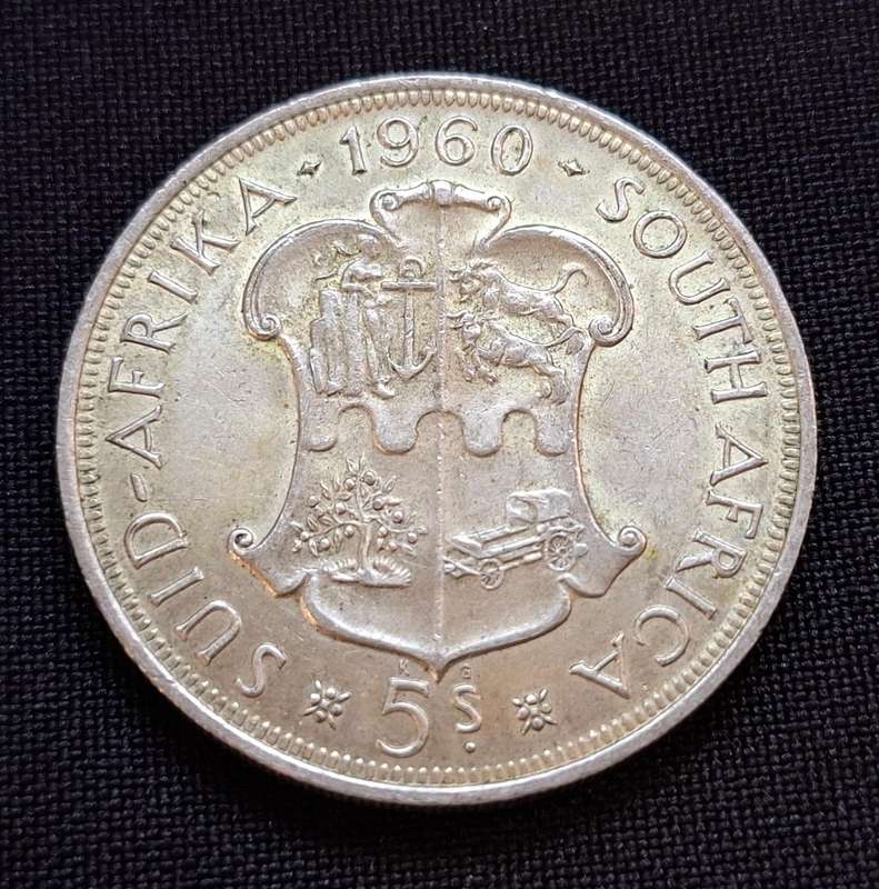 1960 Union Of SA Crown / 5 Shillings                    T36