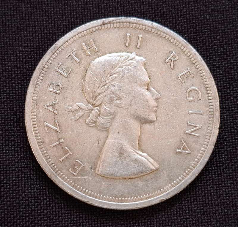 1957 Union Of SA Crown / 5 Shillings                   T41