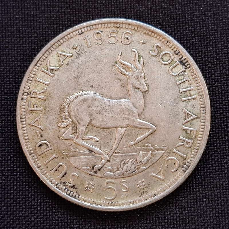 1956 Union Of SA Crown / 5 Shillings                     T42