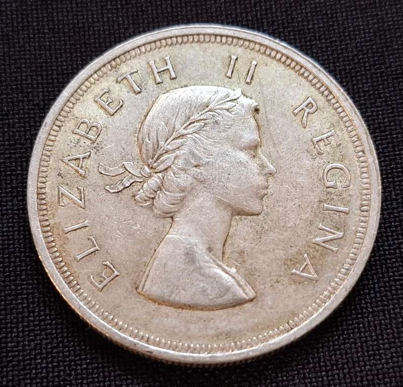 1956 Union Of SA Crown / 5 Shillings                     T42