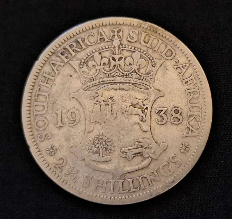 1938 Union of South Africa Two and a Half Shillings          T26