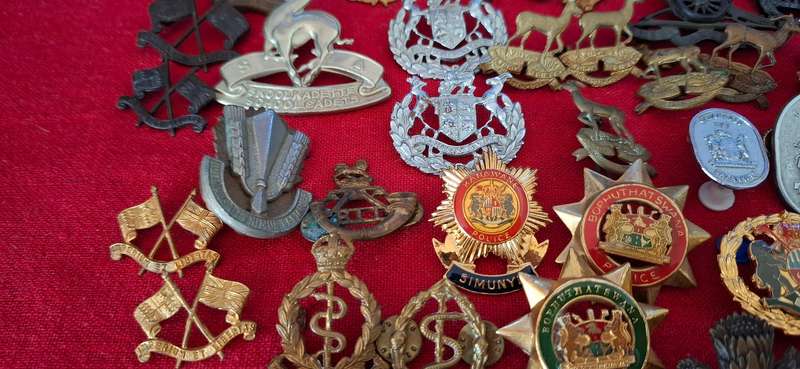 MIX Lot Of MILITARY BADGES  -- ONE Bid For The Lot All Lugs and Pins Intact ( 92 Badges In Total )