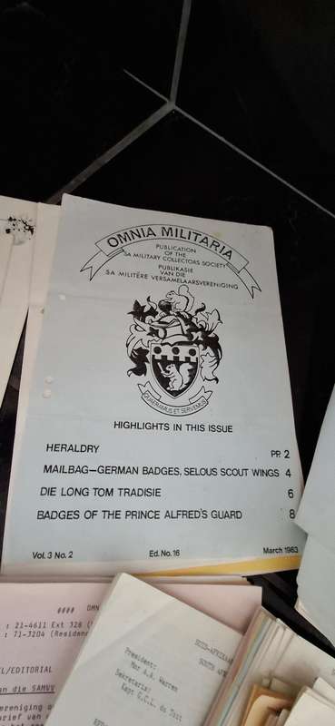 The South Africa Military Collectors Society  Lot   ( One Bid For The Lot )
