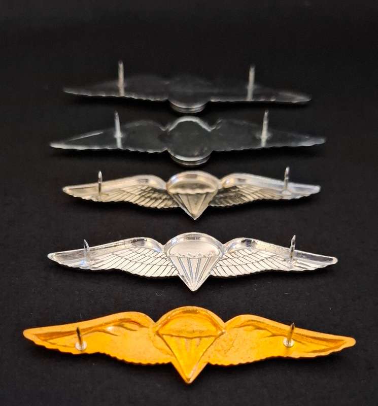 SADF PARACHUTE WINGS COLLECTION Of 5 Wings - Full Size `    One Bid For The Lot           E26