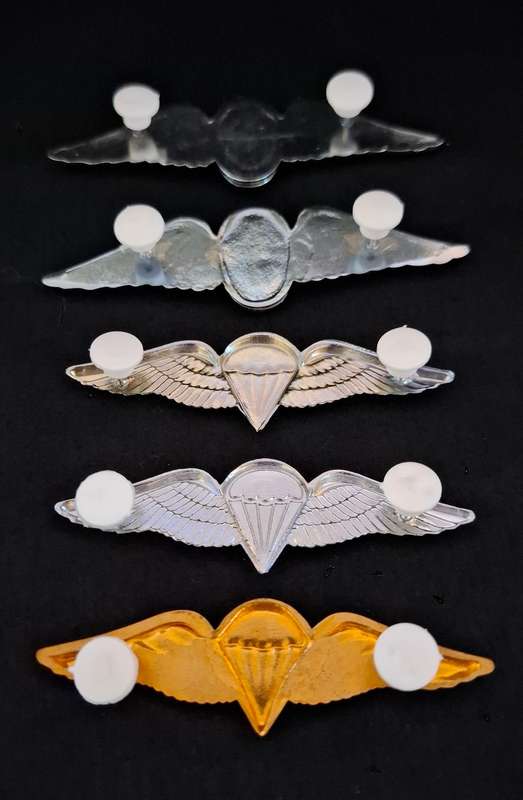 SADF PARACHUTE WINGS COLLECTION Of 5 Wings - Full Size `    One Bid For The Lot           E26