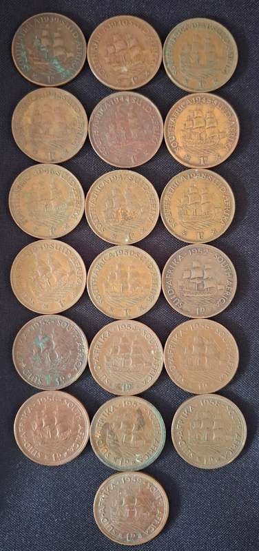 Union Of South Africa Penny Lot       ------------- One Bid For The Lot --------------  E36