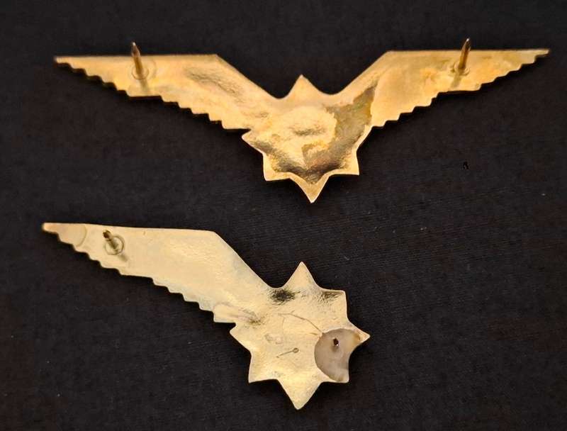 South African Police --- PILOT And CO-PILOT Wings     ( Note One Pin Repaired )                  E37
