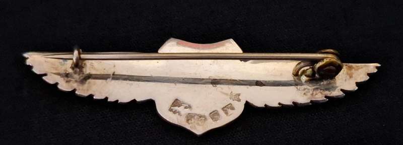 Pietermaritzburg Aero Club Pilot Wings ( Sterling Silver Hallmarked ) + Co-Pilot Wings (Not Silver)