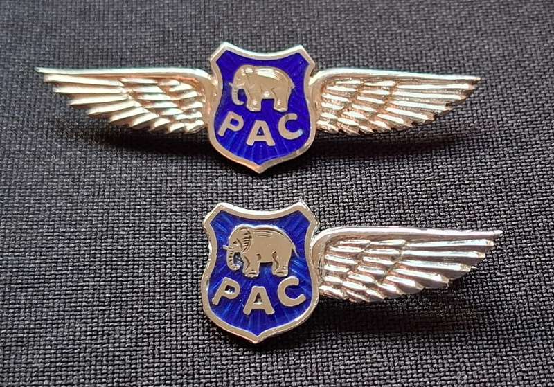 Pietermaritzburg Aero Club Pilot Wings ( Sterling Silver Hallmarked ) + Co-Pilot Wings (Not Silver)