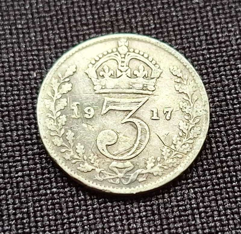 1917 British Three Pence                           E50
