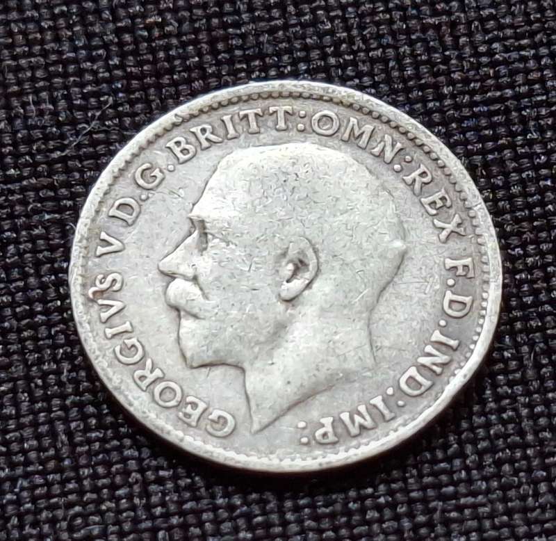 1917 British Three Pence                           E50