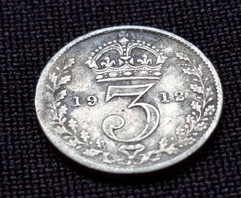 1912 British Three Pence                         E52