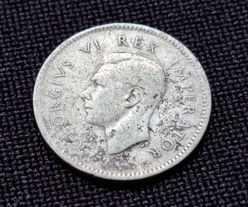 1945 Union Of South Africa Threepence                         E53