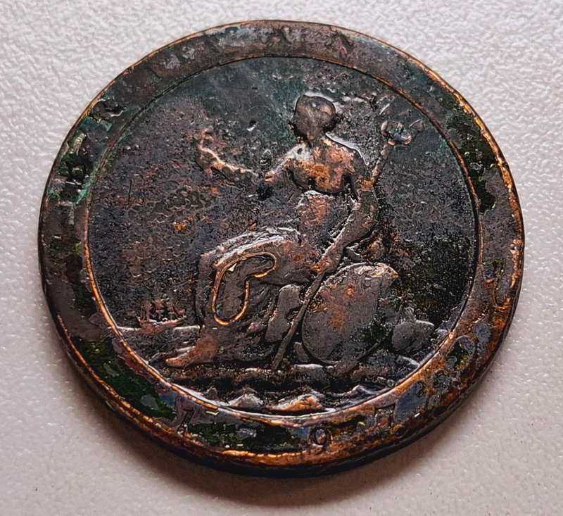 1797 Great Britain Cartwheel 1 Penny                  E55