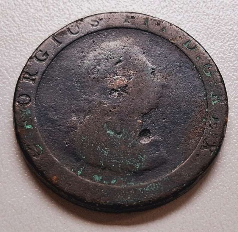 1797 Great Britain Cartwheel 1 Penny                  E55
