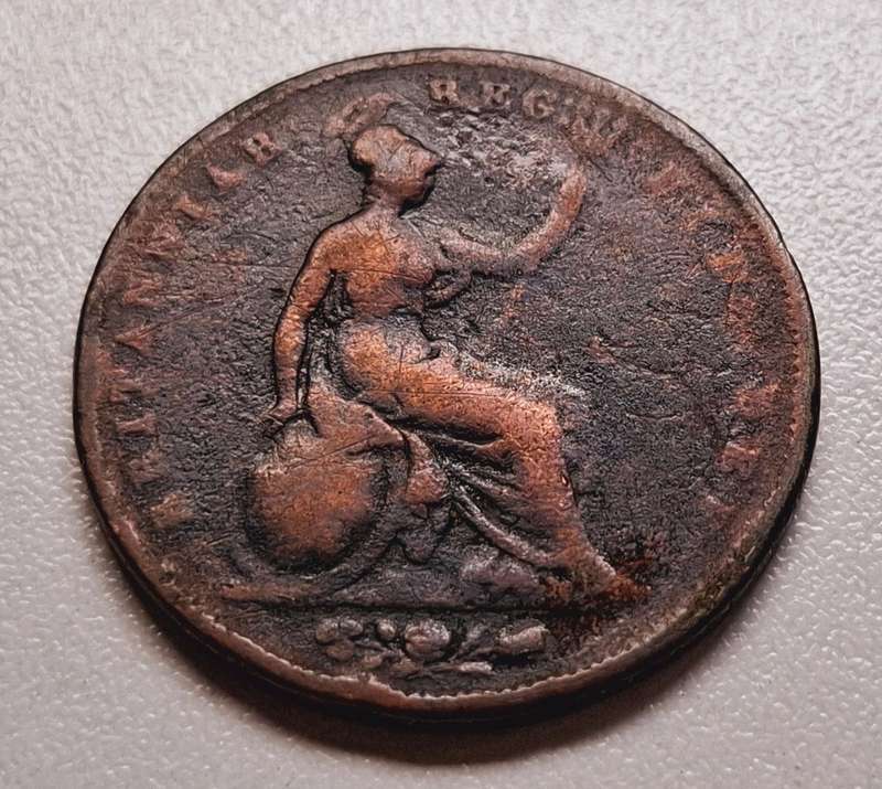 1856 Great Britain Penny      **  VERY RARE  **    STARTING @ R1             E56