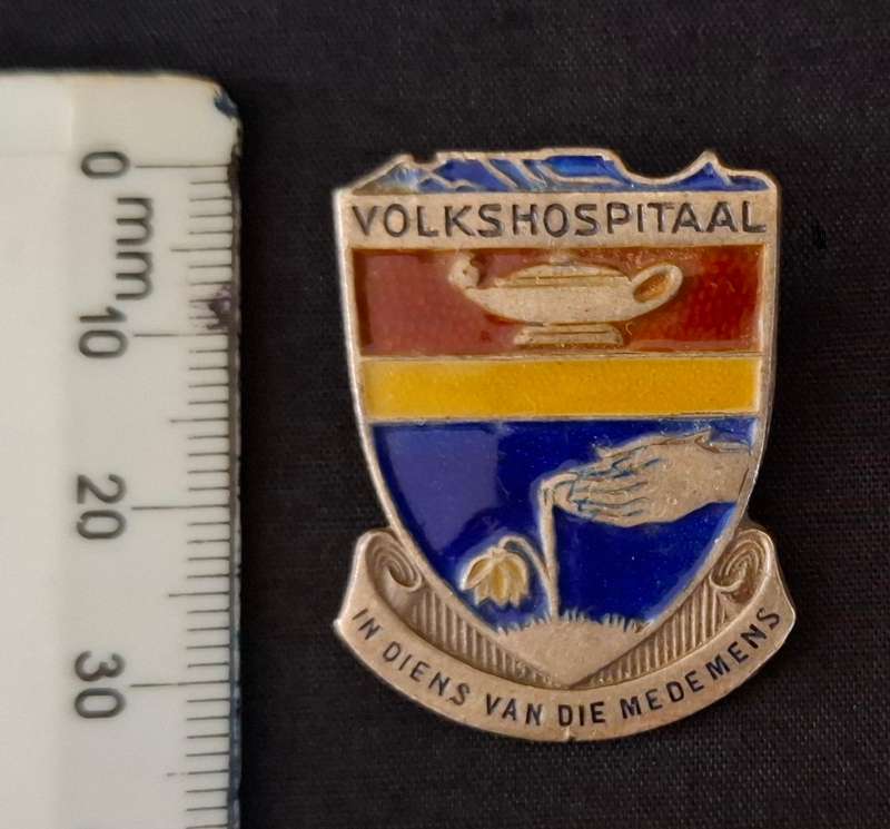 VOLKSHOSPITAAL  CAPE TOWN  ( SILVER AND ENAMEL ) Brooch    """ STUNNING ""  RARE""         E70