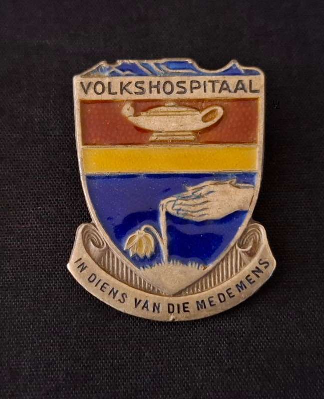 VOLKSHOSPITAAL  CAPE TOWN  ( SILVER AND ENAMEL ) Brooch    """ STUNNING ""  RARE""         E70